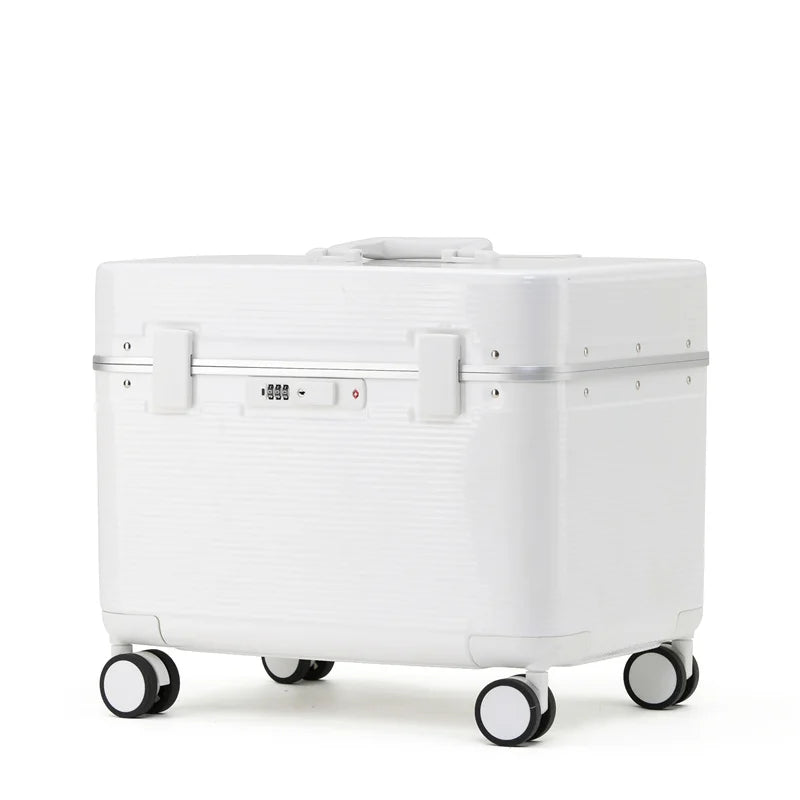 Aluminum Alloy Frame ABS Trolley Suitcase - Top-Opening Boarding Luggage with Universal Wheels & TSA Customs Code Lock