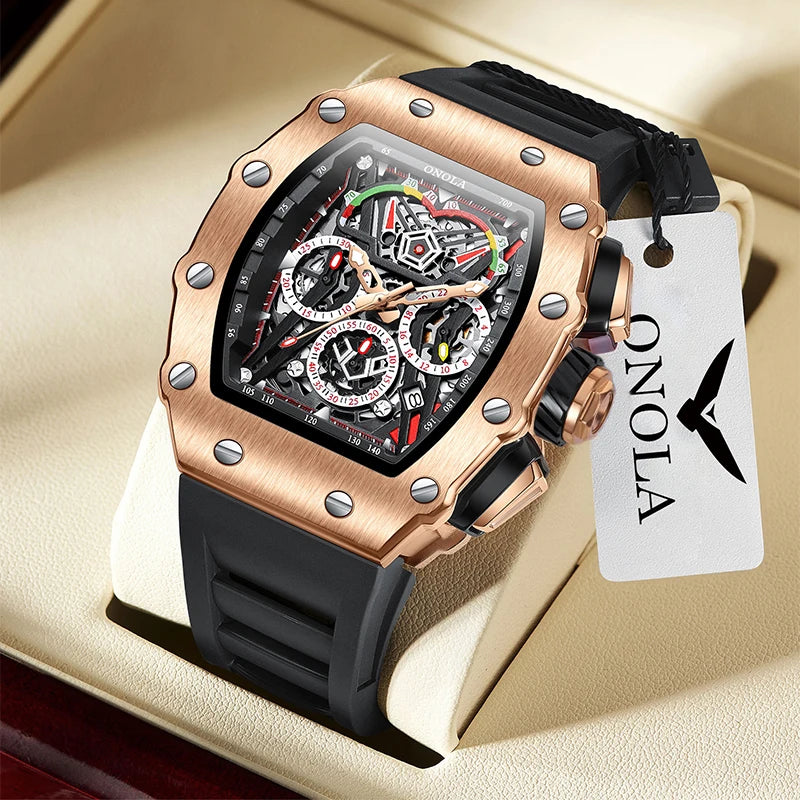ONOLA Men’s Luxury Sports Watch - Fully Automatic Mechanical Timepiece, Unique Waterproof Design, Premium Wristwatch