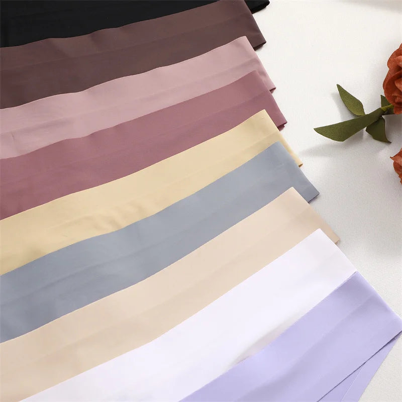 7-Piece Ice Silk Seamless G-String Set - Low-Waist Thongs for Women