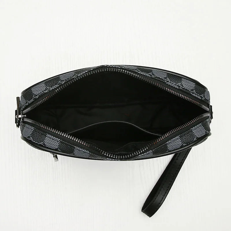 Premium PU Leather Men’s Shoulder Bag | Luxury Business Crossbody Travel Satchel & Phone Clutch