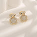 Light Luxury Colorful Bear Earrings - Fashionable, Elegant & Playful Jewelry for Women