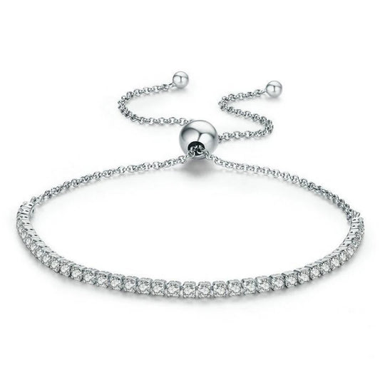 Real Moissanite Bracelet - Sparkling 925 Sterling Silver Luxury Jewelry for Weddings & Parties