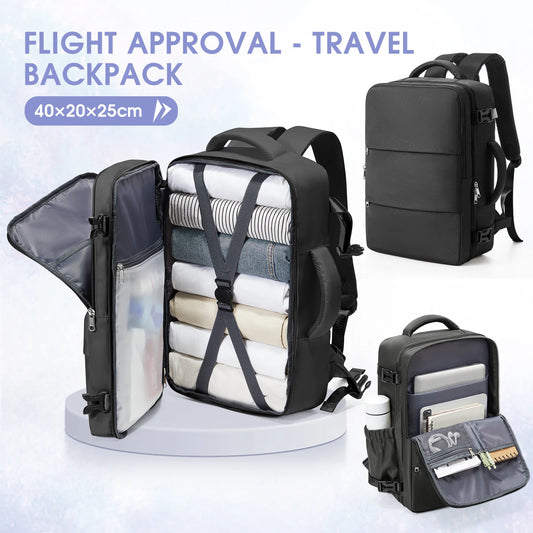 Ryanair Approved Notebook Travel Backpack - Waterproof Laptop Cabin Bag for Men & Women
