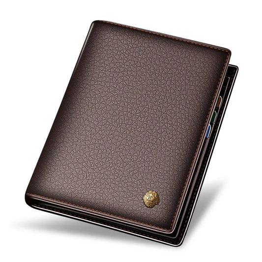 Laorentou Men’s Genuine Leather Wallet | Compact Card Holder & Gift for Him