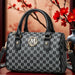 Chic Monogram 'M' Shoulder Bag - Compact Faux Leather Crossbody for Everyday Elegance