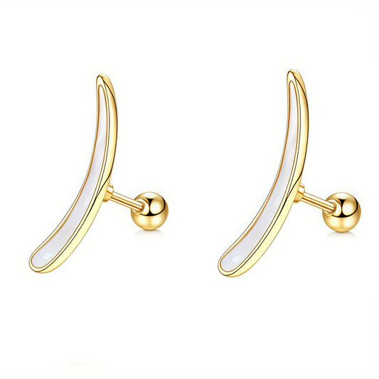 Beautiful Screw Back Cubic Zirconia Stud Earrings - Luxury Cartilage, Conch & Helix Piercing Jewelry for Women