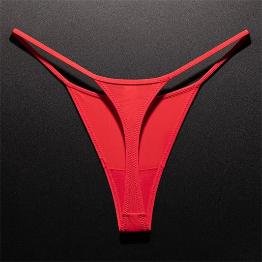 High-Slit Leopard Print Thong - Sexy Ice Silk Seamless One-Piece Underwear for Women, Fitness & Plus Size G-String