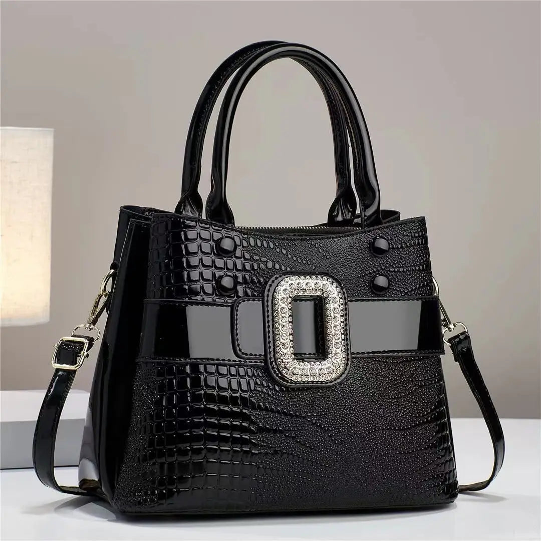 CrocElite CarryAll - Premium Leather Shoulder & Crossbody Tote for Women