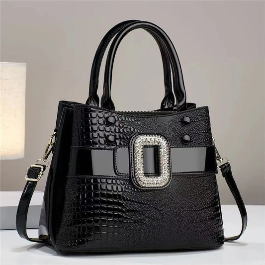 CrocElite CarryAll - Premium Leather Shoulder & Crossbody Tote for Women