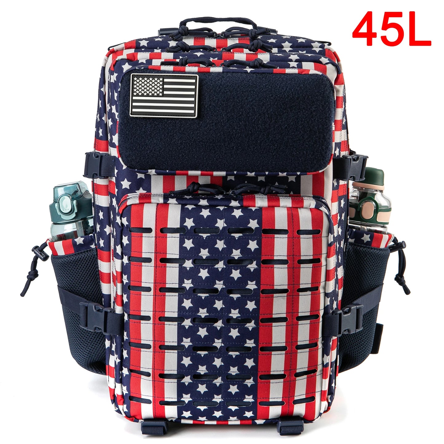 25L/45L Tactical Backpack for Men & Women - Outdoor Survival Bug Out Bag with Bottle Holder