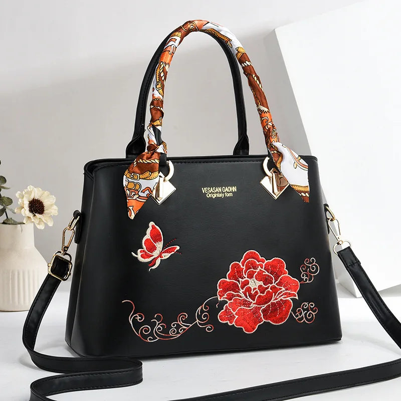 Bohemian Embroidered Elegance – Premium Oversized Wedding & Shopping Crossbody Tote