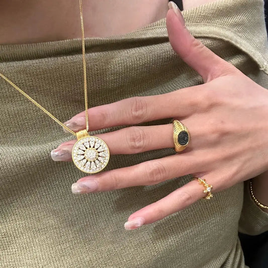 Real 14K Gold Pendant Necklace for Women - Fine 14K Gold Jewelry with Gemstone & Diamond, Elegant Wedding & Everyday Pendant