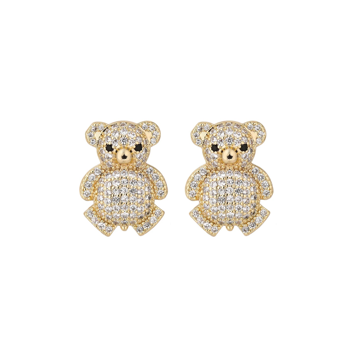 Light Luxury Colorful Bear Earrings - Fashionable, Elegant & Playful Jewelry for Women