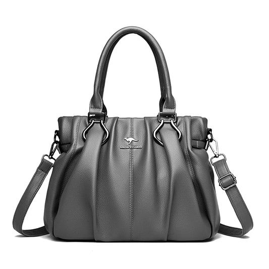 Velluto LuxeSoft Leather Tote - Premium Designer Casual Handbag for Everyday Elegance