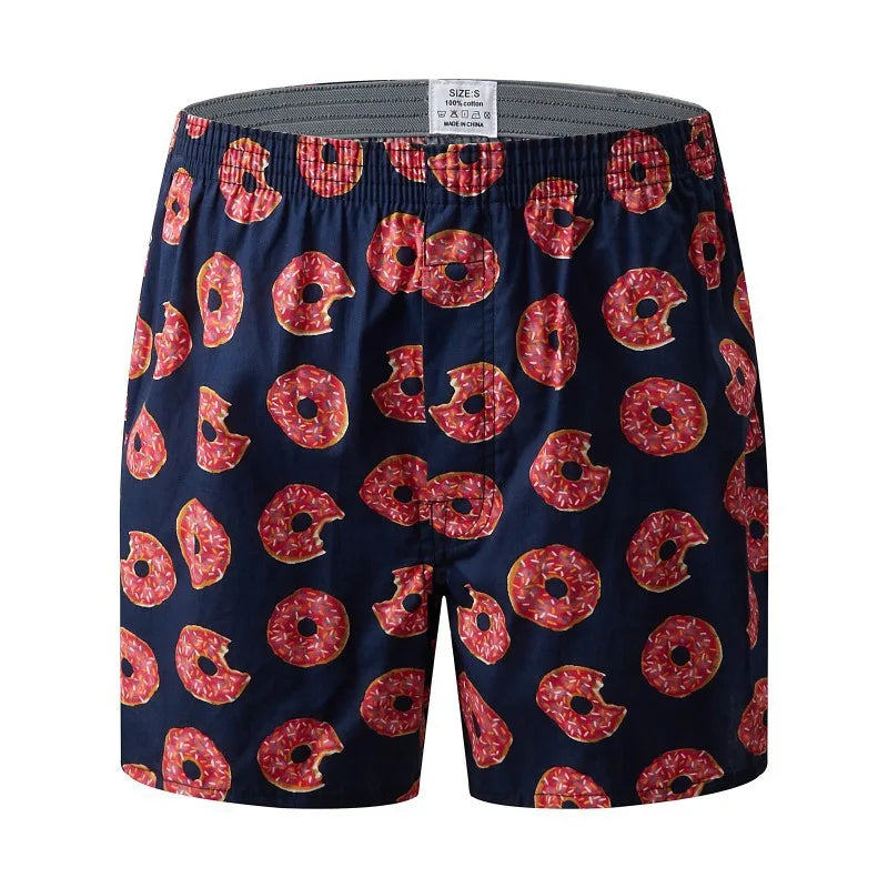 Men’s 100% Cotton Boxer Brief - Soft, Comfortable, Stretch Home Shorts with Aloe Fabric