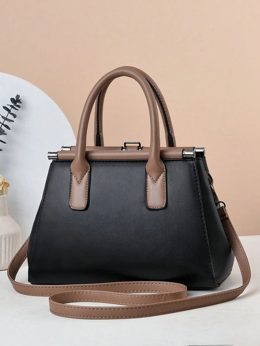 Eleganza CrocTextured Carryall - Stylish Large Capacity Women's Work & Casual Handbag