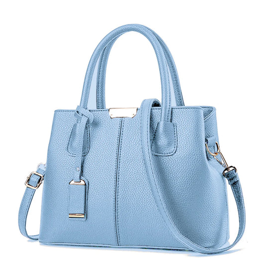 Lychee Grain Elegance – Chic European Shoulder & Crossbody Satchel