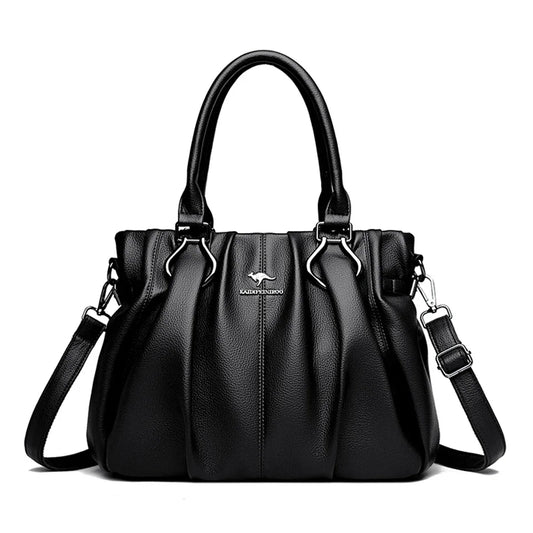 Velluto LuxeSoft Leather Tote - Premium Designer Casual Handbag for Everyday Elegance