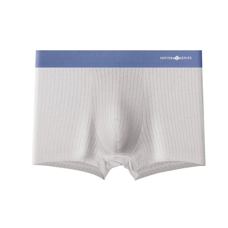 Men’s Cotton Boxer Briefs - Comfortable, Skin-Friendly, Antibacterial, Large Size Summer Underwear