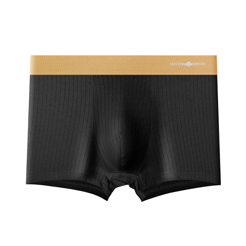 Men’s Cotton Boxer Briefs - Comfortable, Skin-Friendly, Antibacterial, Large Size Summer Underwear