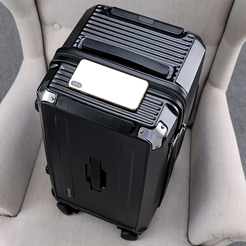 Luxury Large-Capacity Travel Trolley Luggage - 22 to 36 Inch Silent Brake Suitcase for Men & Women