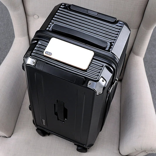Luxury Large-Capacity Travel Trolley Luggage - 22 to 36 Inch Silent Brake Suitcase for Men & Women