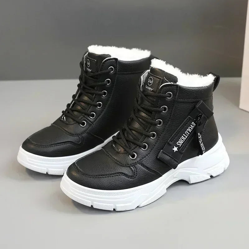 Winter Thick-Soled Women’s Sneakers - Warm Velvet-Lined Platform Shoes