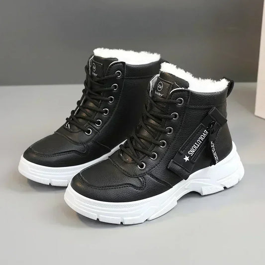 Winter Thick-Soled Women’s Sneakers - Warm Velvet-Lined Platform Shoes