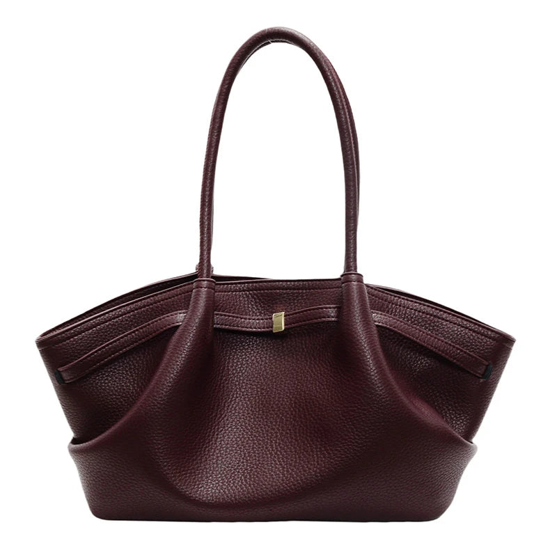 Moods Lychee Pattern Underarm Shoulder Bags For Women Soft PU Leather Large Capacity Mini Tote Bag