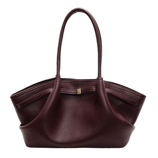 Moods Lychee Pattern Underarm Shoulder Bags For Women Soft PU Leather Large Capacity Mini Tote Bag