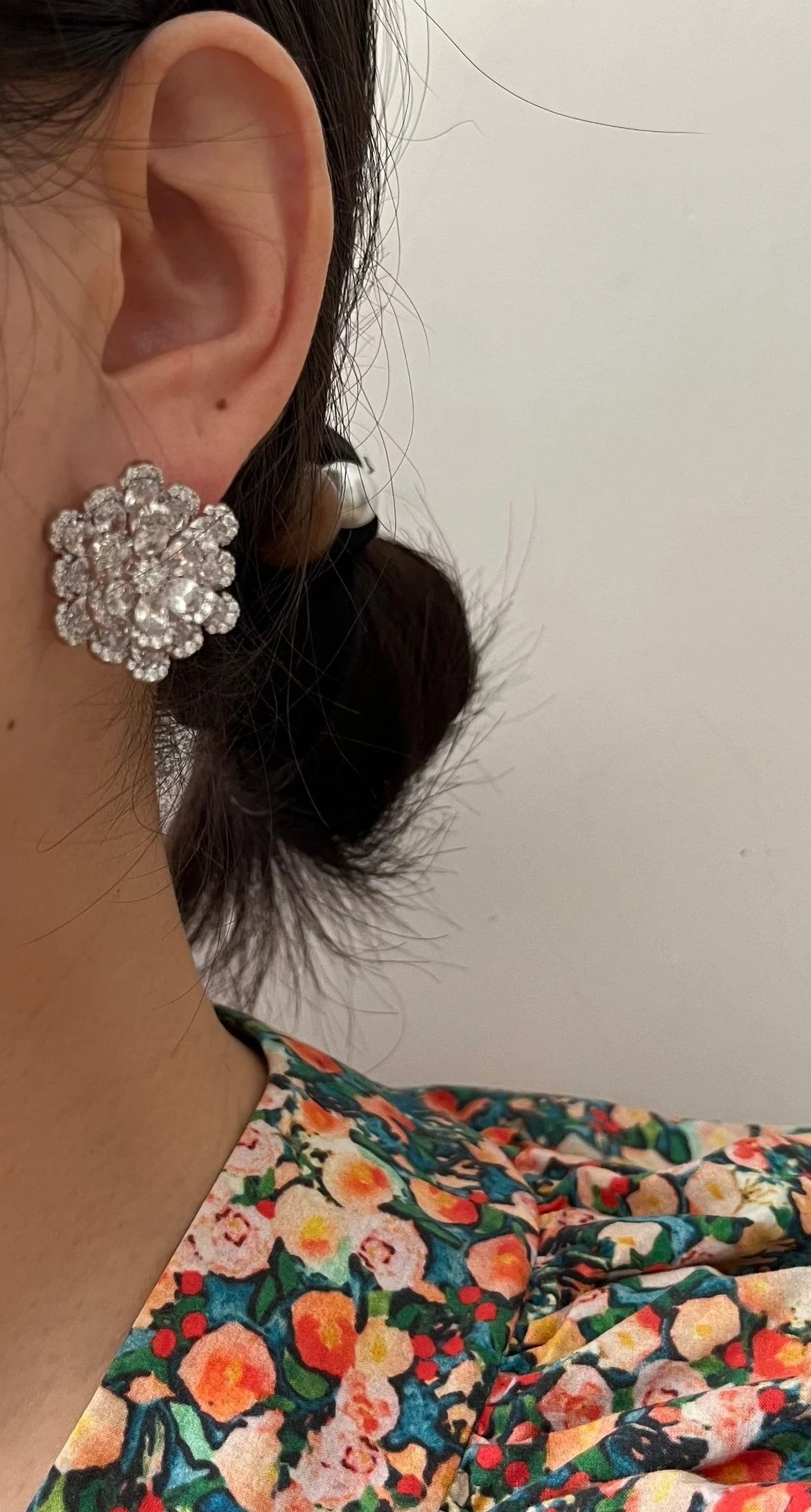 Korean 14K Gold Plated Zircon Flower Earrings - Luxury Elegant Jewelry for Women, Perfect for Weddings & Parties