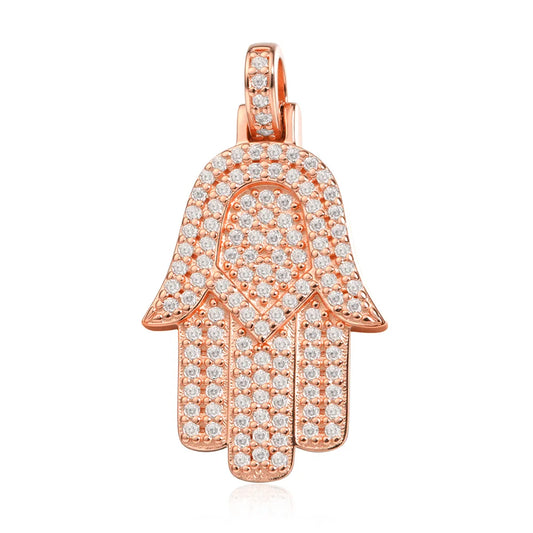 All Moissanite Pendant Necklace - 925 Sterling Silver 18K Gold Plated Unisex Lab Diamond Necklace for Men & Women, Hip Hop Party Gift Fine Jewelry