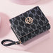 Short M Letter Women's Wallet - Compact Wristlet Purse with Zipper, Card Slots, and Coin Pocket
