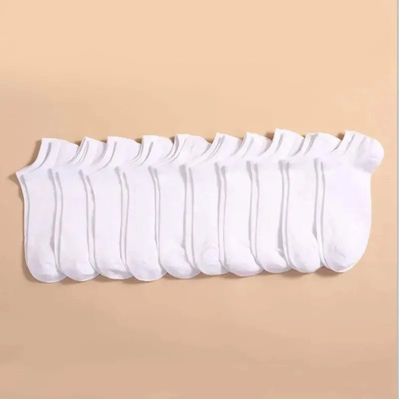 Unisex Low-Cut Boat Socks - 10 or 20 Pairs Thin Breathable Anti-Odor Ankle Socks for Men & Women