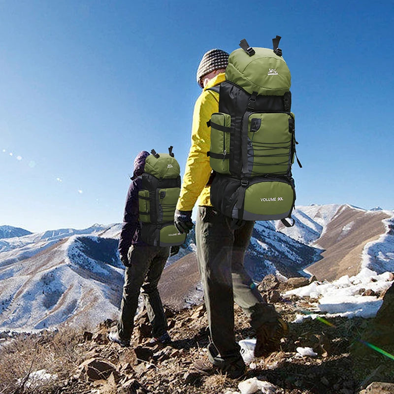 90L Large Capacity Travel & Camping Backpack - Outdoor Hiking, Climbing, and Mountaineering Rucksack for Men & Women