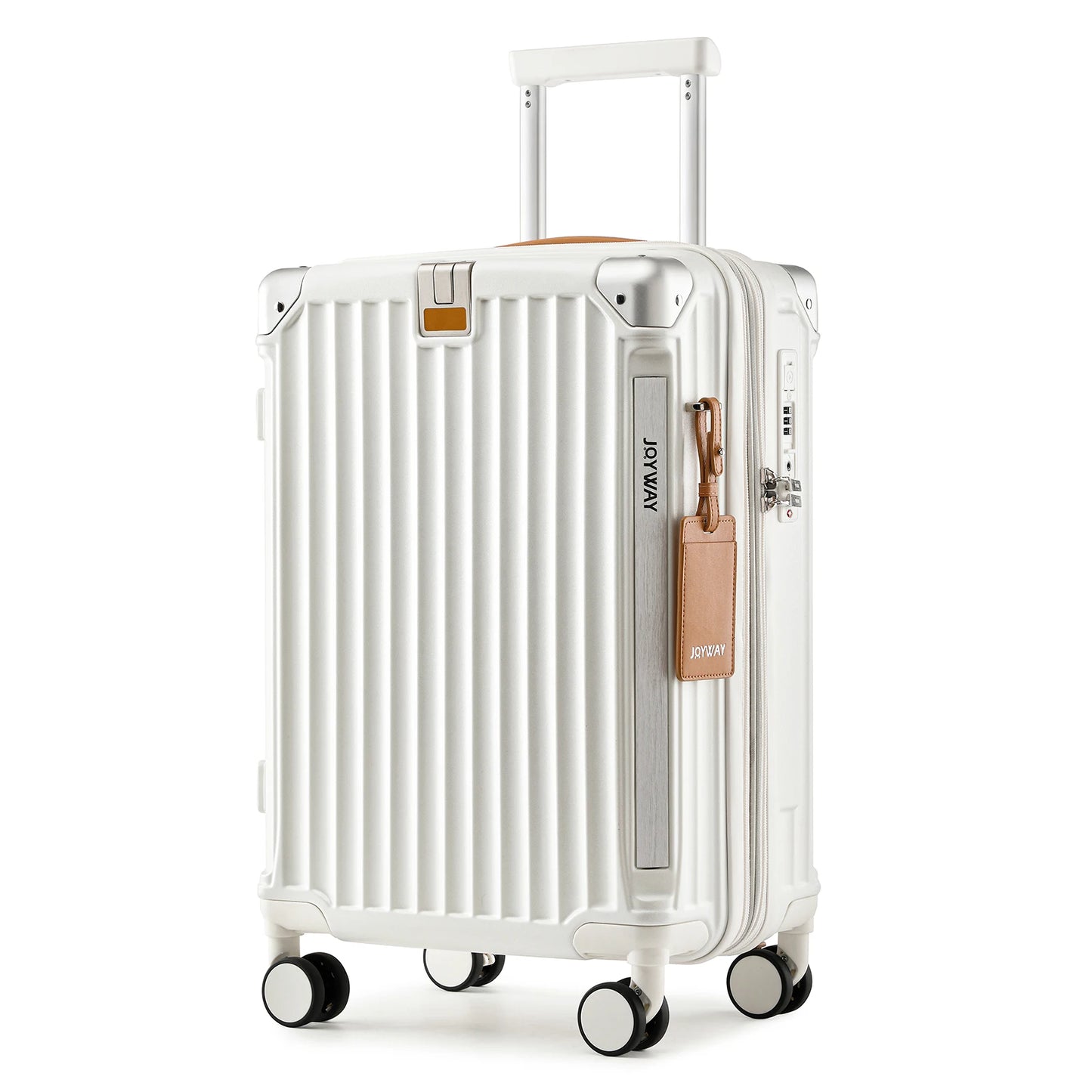 20-Inch Expandable Lightweight Luggage Suitcase with Cup Holder, TSA Lock & Spinner Wheels - Durable Travel Carry-On