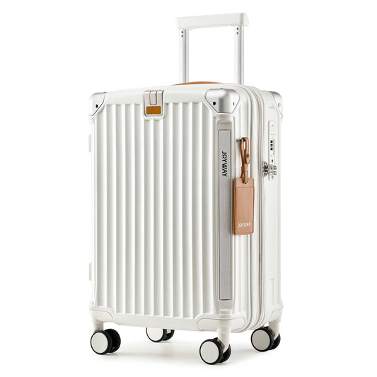 20-Inch Expandable Lightweight Luggage Suitcase with Cup Holder, TSA Lock & Spinner Wheels - Durable Travel Carry-On