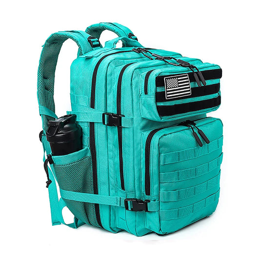 LHI 45L Tactical Backpack for Men & Women - Large Outdoor Sports Hiking Gym Bag with Bottle Holder