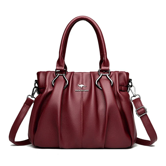 Velluto LuxeSoft Leather Tote - Premium Designer Casual Handbag for Everyday Elegance