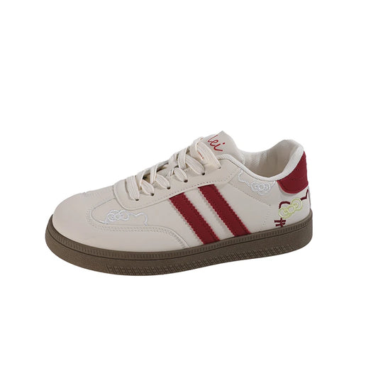 Cute Embroidered Sports Shoes - Non-Slip Casual Tennis Sneakers for Women