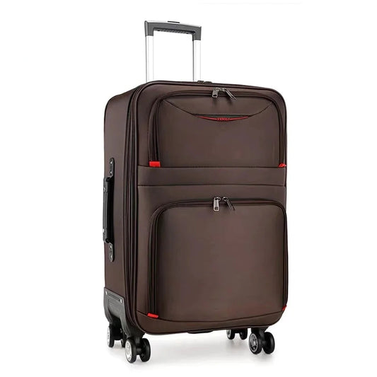 Waterproof Oxford Trolley Luggage - 20/22/24/26/28 Inch Travel Suitcase with Spinner Wheels, Cabin Carry-On Bag