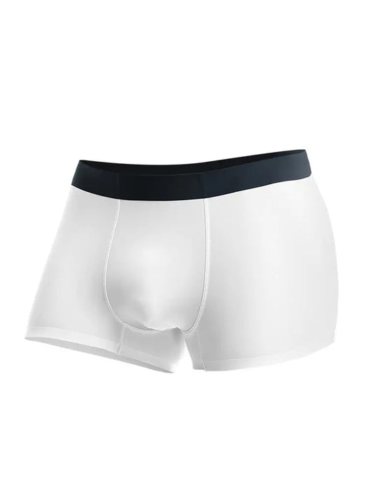 Men’s Seamless Ice Thread Boxer Briefs - 3 Pairs, Breathable Four-Corner Shorts, Thin & Trendy