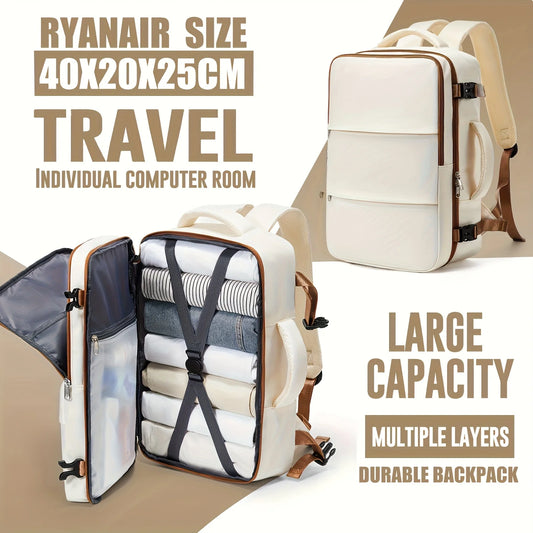 Ryanair Approved Notebook Travel Backpack - Waterproof Laptop Cabin Bag for Men & Women
