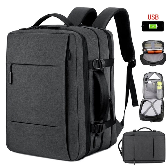 Men’s Large Capacity Laptop Backpack with USB Charging - Waterproof Business & Travel Mochila