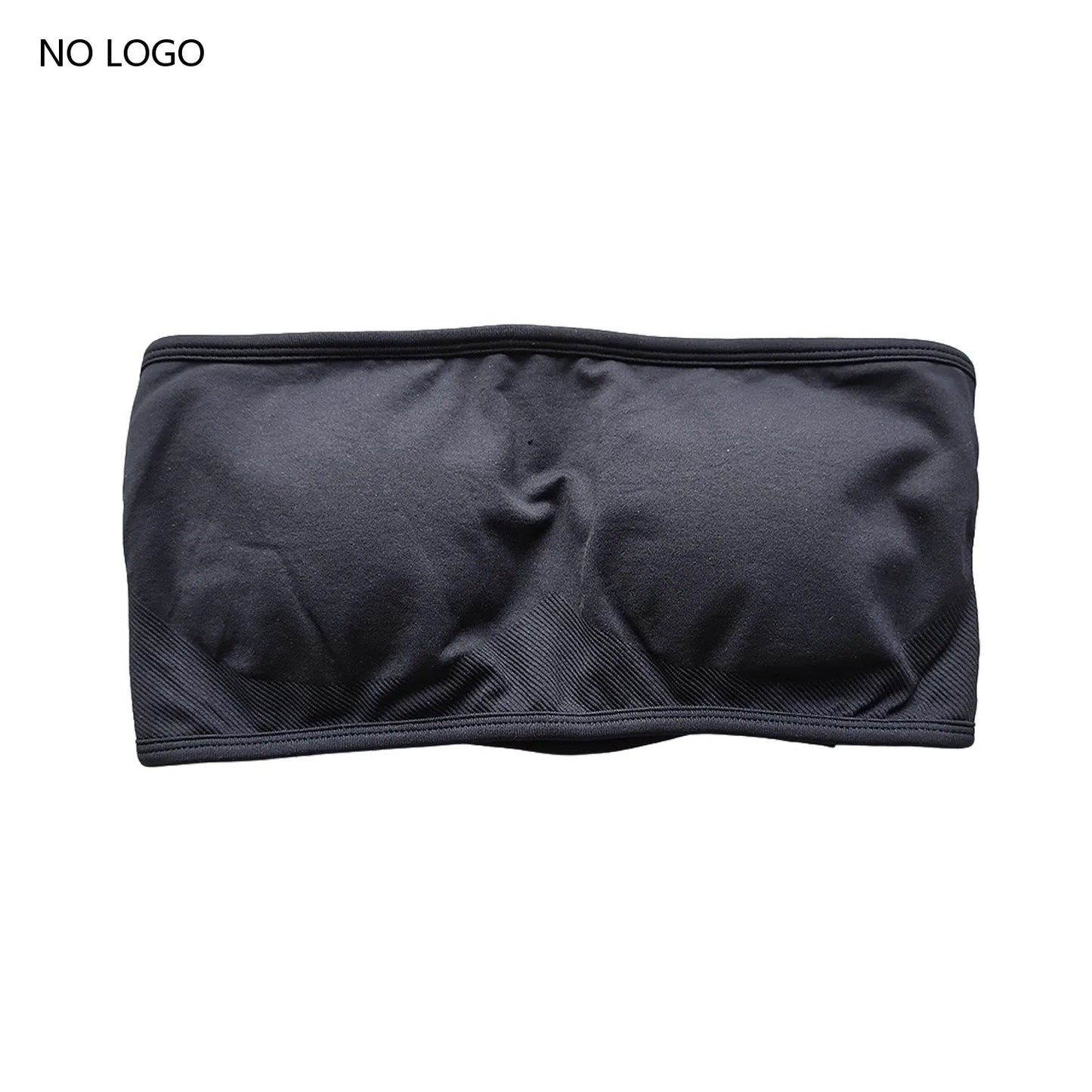 RFTE Backless Bandeau Sports Bra - Seamless Crop Top for Women, Yoga & Gym Workout, Push-Up Fitness Sportswear