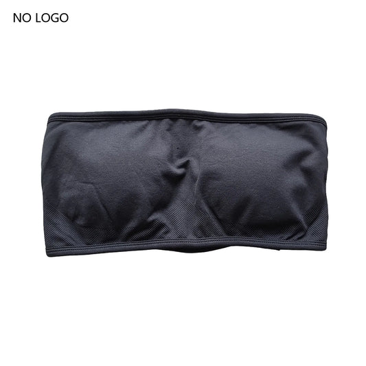 RFTE Backless Bandeau Sports Bra - Seamless Crop Top for Women, Yoga & Gym Workout, Push-Up Fitness Sportswear