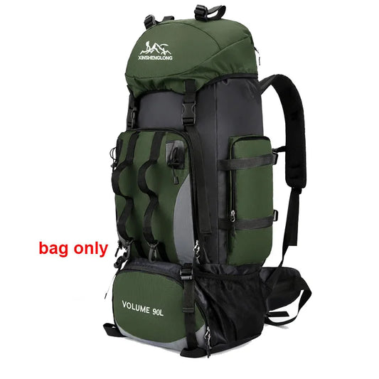 90L Waterproof Hiking & Camping Backpack - Large Capacity Outdoor Trekking Rucksack for Travel & Sports