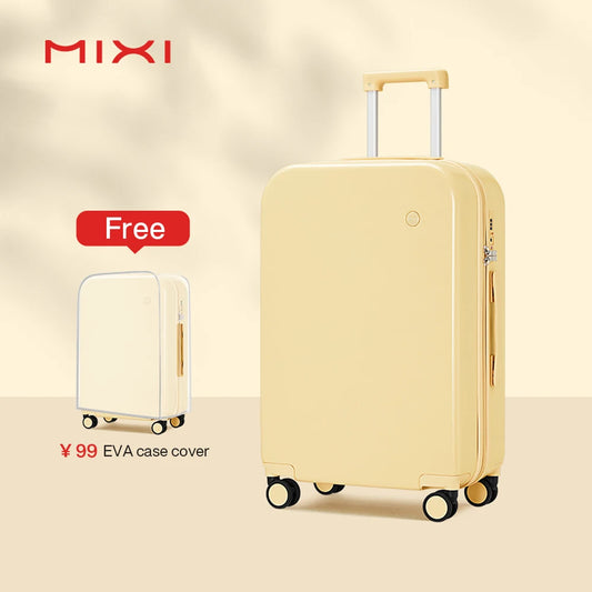 Mixi Puristic Design Hardside Travel Luggage - Rolling Trolley Suitcase for Men & Women, 16"/20"/22"/24"/26"/28"