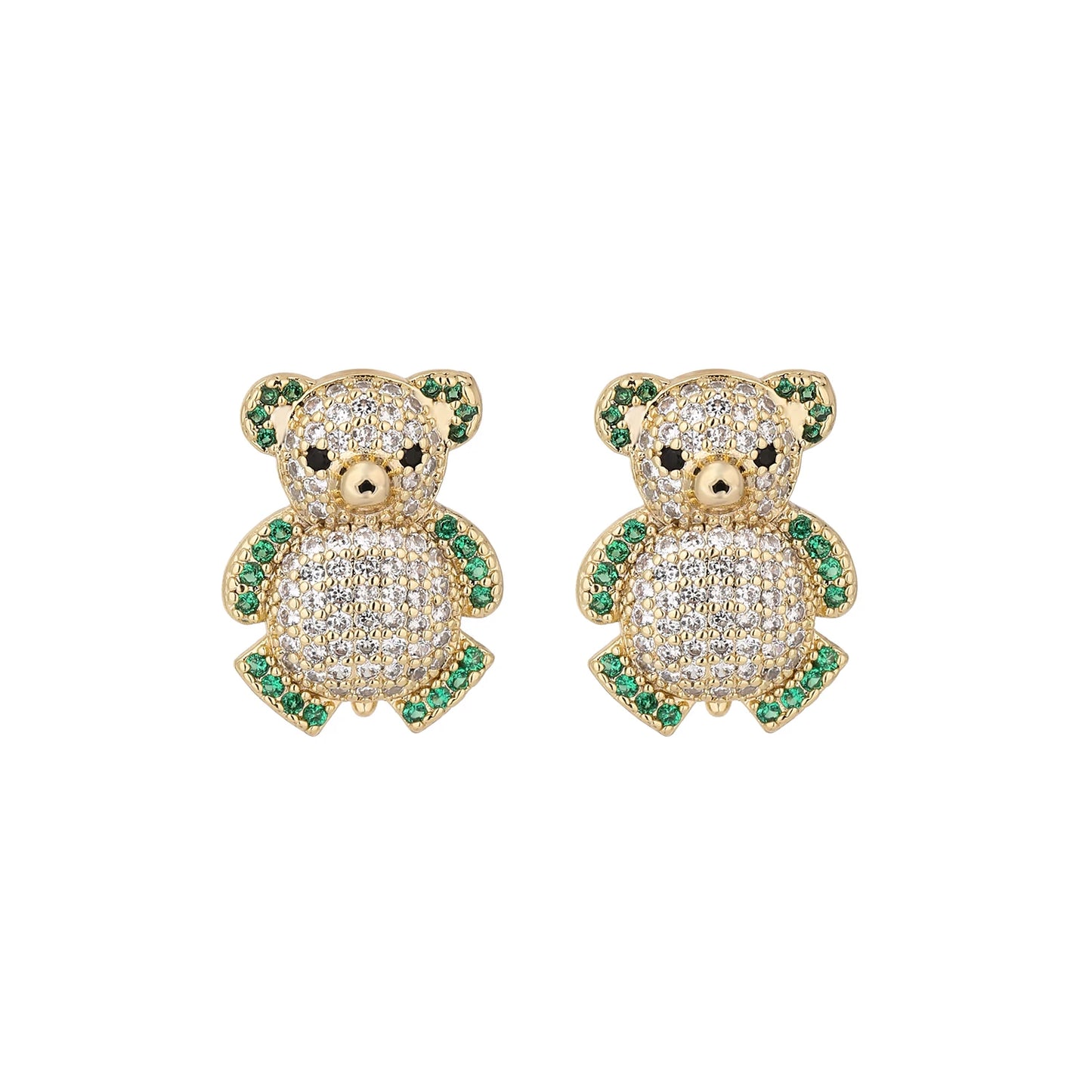 Light Luxury Colorful Bear Earrings - Fashionable, Elegant & Playful Jewelry for Women