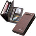 Men’s Long Zipper Wallet | Business Travel Bifold Purse with Large Capacity Card Holder